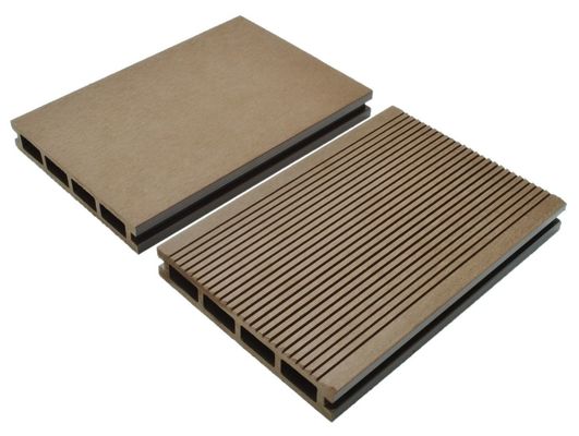 木の穀物パターンの高光沢複合木製床付きWPCデッキタイル