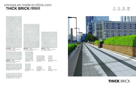 厚いレンガブロック 灰色の陶磁舗装タイル 持続可能な石形