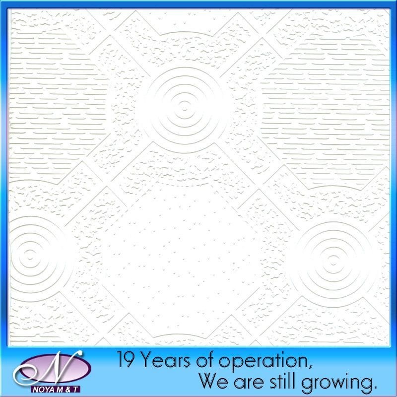 ホテルの壁/天井改良 音響型PVCジプス天井タイル 7mm-15mm厚さ